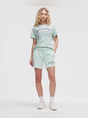 NWOT Lululemon Relaxed-Fit Cotton Jersey T-Shirt *Graphic- Mint Breeze